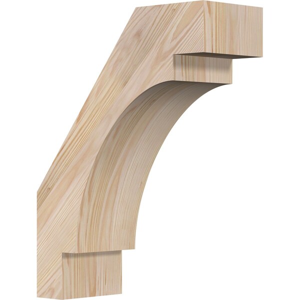 Ekena Millwork 5 1/2"W x 14"D x 18"H Merced Smooth Knee Brace, Douglas Fir BRC06X14X18MRC00SDF - main